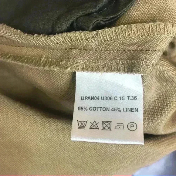 Zapa Pants Tapered Leg Cuffed Pleated Tie Belt - Picture 10 of 10